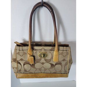 Vintage Coach Madeline Fabric Shoulder Handbag